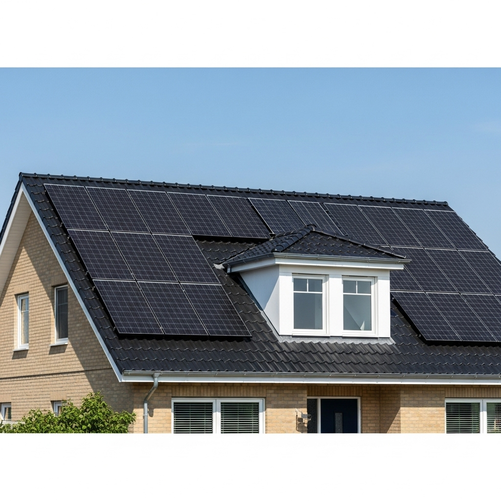 Maison avec panneaux solaires